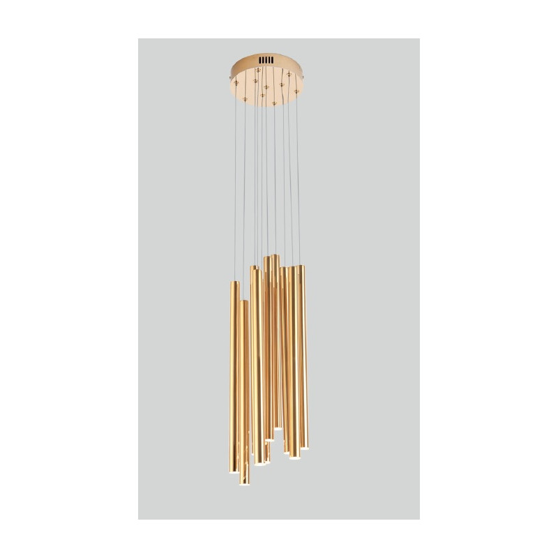 MAXLIGHT P0265D LAMPA WISZĄCA ORGANIC 10x ZŁOTA MAŁA ŚCIEMNIALNA