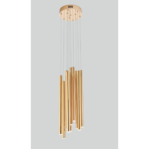 MAXLIGHT P0265D LAMPA WISZĄCA ORGANIC 10x ZŁOTA MAŁA ŚCIEMNIALNA