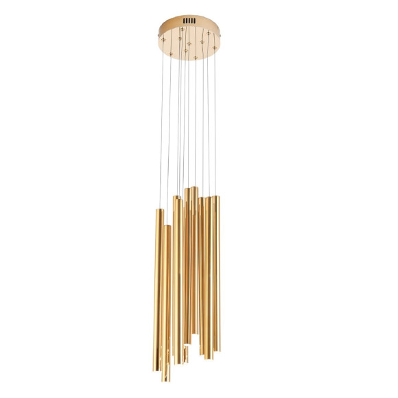 MAXLIGHT P0265D LAMPA WISZĄCA ORGANIC 10x ZŁOTA MAŁA ŚCIEMNIALNA