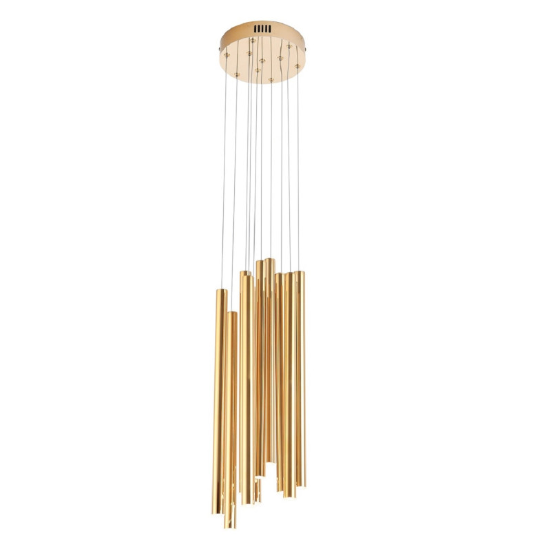 MAXLIGHT P0265D LAMPA WISZĄCA ORGANIC 10x ZŁOTA MAŁA ŚCIEMNIALNA
