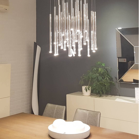 MAXLIGHT P0175D LAMPA WISZĄCA ORGANIC 33x1 CHROM ŚCIEMNIALNA MAXLIGHT P0175D LAMPA WISZĄCA ORGANIC 33x1 CHROM ŚCIEMNIALNA