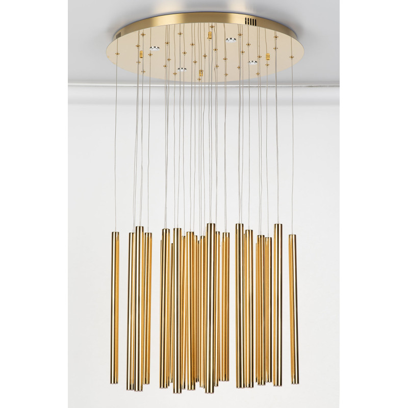 MAXLIGHT P0242D LAMPA WISZĄCA ORGANIC 33x1 ZŁOTA ŚCIEMNIALNA