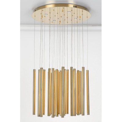 MAXLIGHT P0242D LAMPA WISZĄCA ORGANIC 33x1 ZŁOTA ŚCIEMNIALNA