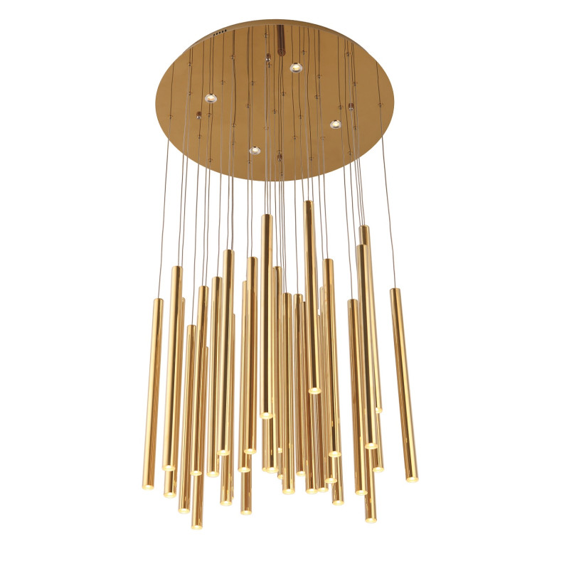 MAXLIGHT P0242D LAMPA WISZĄCA ORGANIC 33x1 ZŁOTA ŚCIEMNIALNA