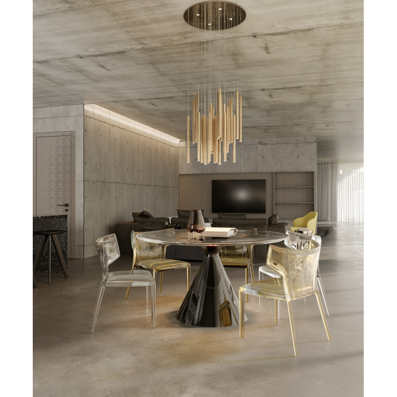 MAXLIGHT P0476D LAMPA WISZĄCA ORGANIC 33x1  ZŁOTO SZCZOTKOWANE