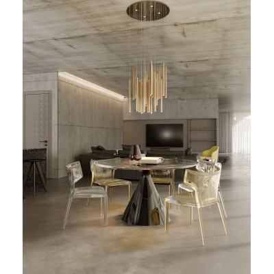 MAXLIGHT P0476D LAMPA WISZĄCA ORGANIC 33x1  ZŁOTO SZCZOTKOWANE