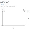 MAXLIGHT P0354 LAMPA WISZĄCA ORGANIC HORIZON 100CM CZARNA