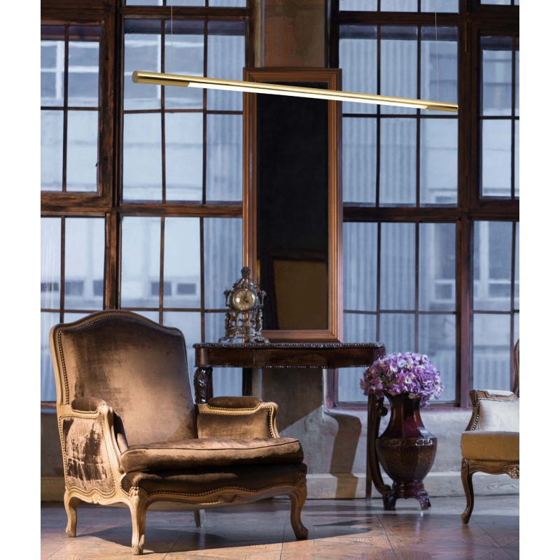 MAXLIGHT P0356 LAMPA WISZĄCA ORGANIC HORIZON 100CM ZŁOTA