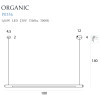 MAXLIGHT P0356 LAMPA WISZĄCA ORGANIC HORIZON 100CM ZŁOTA