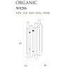 MAXLIGHT W0286D KINKIET ORGANIC CZARNY ŚCIEMNIALNY
