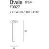 MAXLIGHT F0027 LAMPA ZEWNĘTRZNA OVALE 60 CM, 7x1W, IP54