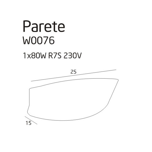 MAXLIGHT W0076 KINKIET PARETE ŻÓŁTY, 80W R7S MAXLIGHT W0076 KINKIET PARETE ŻÓŁTY, 80W R7S