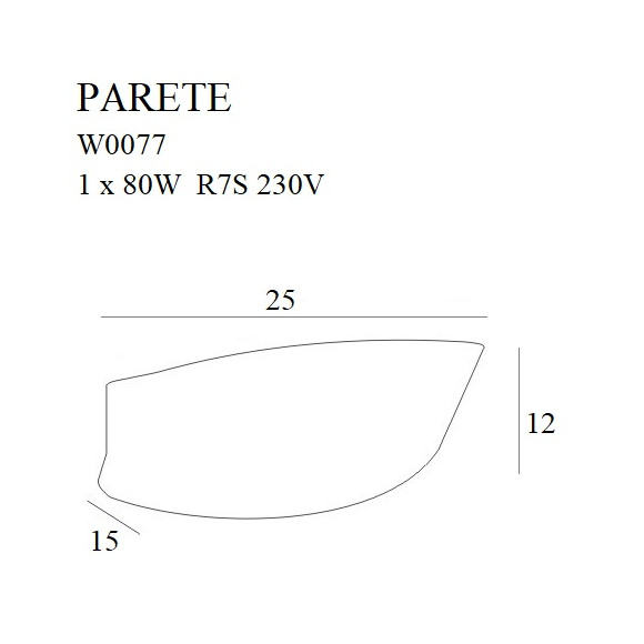 MAXLIGHT W0077 KINKIET PARETE CZERWONY, 80W R7S