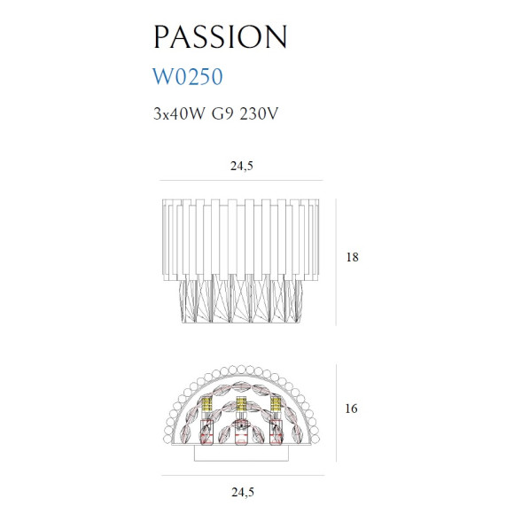 MAXLIGHT W0250 KINKIET  PASSION