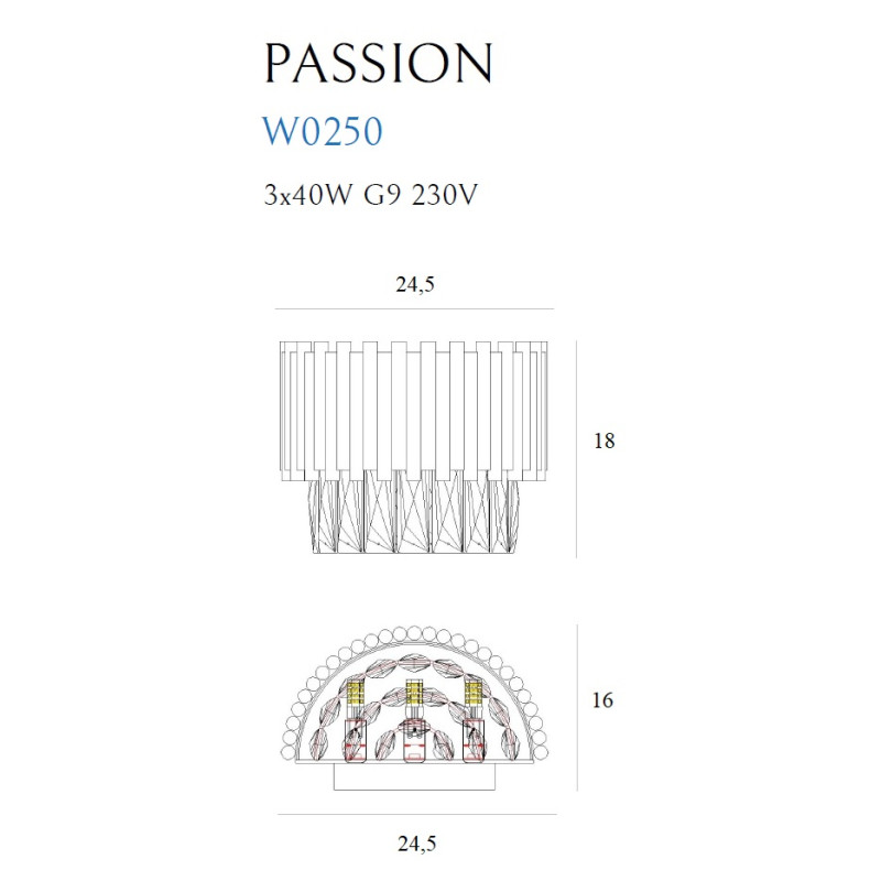 MAXLIGHT W0250 KINKIET  PASSION