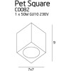 MAXLIGHT C0082 LAMPA SUFITOWA PET SQUARE BIAŁA, GU10