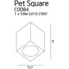 MAXLIGHT C0084 LAMPA SUFITOWA PET SQUARE CHROM, GU10