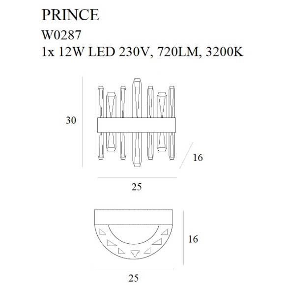 MAXLIGHT W0287 KINKIET PRINCE MAXLIGHT W0287 KINKIET PRINCE