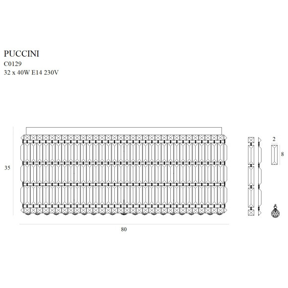 MAXLIGHT C0129 PLAFON PUCCINI 80cm