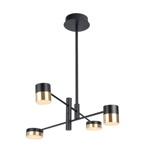 MAXLIGHT P0404 LAMPA WISZĄCA PUMA LED 4x 7W BK/GD MAXLIGHT P0404 LAMPA WISZĄCA PUMA LED 4x 7W BK/GD