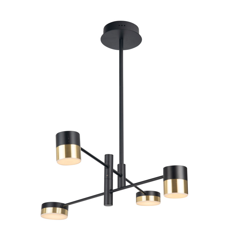 MAXLIGHT P0404 LAMPA WISZĄCA PUMA LED 4x 7W BK/GD