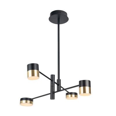 MAXLIGHT P0404 LAMPA WISZĄCA PUMA LED 4x 7W BK/GD