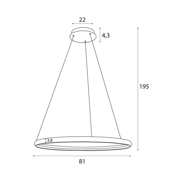 MAXLIGHT P0557 LAMPA WISZĄCA QLED Z PILOTEM
