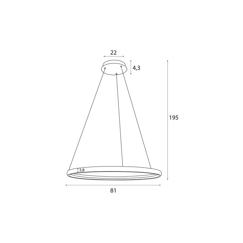 MAXLIGHT P0557 LAMPA WISZĄCA QLED Z PILOTEM