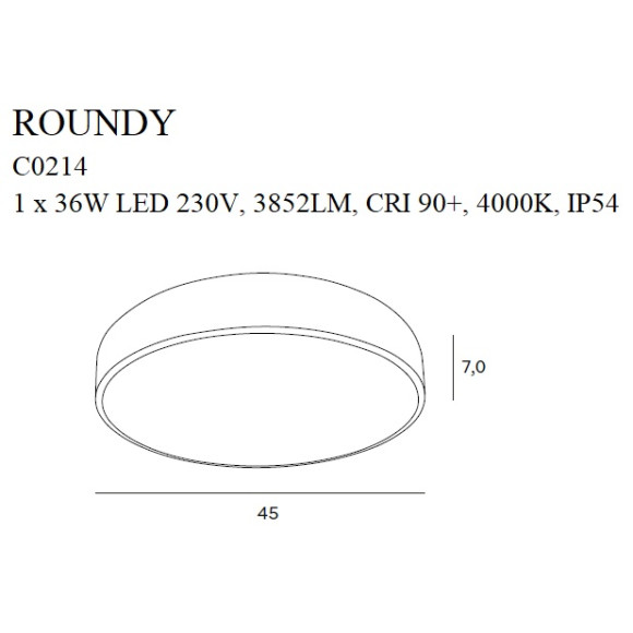 MAXLIGHT C0214 PLAFON ROUNDY CZARNY ŚCIEMNIALNY IP54 MAXLIGHT C0214 PLAFON ROUNDY CZARNY ŚCIEMNIALNY IP54