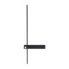 MAXLIGHT W0281 KINKIET SABRE 61 cm CZARNY IP23, ściemnialny z włącznikiem dotykowym