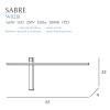 MAXLIGHT W0281 KINKIET SABRE 61 cm CZARNY IP23, ściemnialny z włącznikiem dotykowym