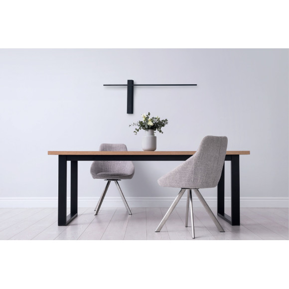 MAXLIGHT W0283 KINKIET SABRE 91 cm CZARNY IP23, ściemnialny z włącznikiem dotykowym