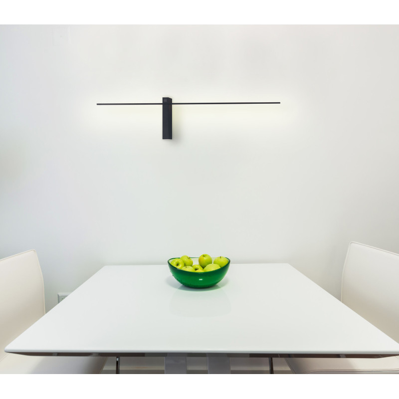 MAXLIGHT W0283 KINKIET SABRE 91 cm CZARNY IP23, ściemnialny z włącznikiem dotykowym