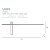 MAXLIGHT W0283 KINKIET SABRE 91 cm CZARNY IP23, ściemnialny z włącznikiem dotykowym