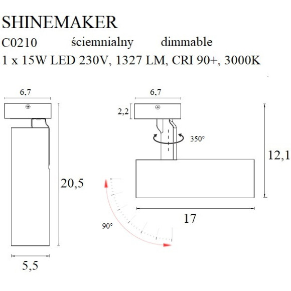 MAXLIGHT C0210 LAMPA SUFITOWA SHINEMAKER CZARNA- ŚCIEMNIALNA MAXLIGHT C0210 LAMPA SUFITOWA SHINEMAKER CZARNA- ŚCIEMNIALNA