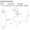 MAXLIGHT S0015 LAMPA DO SZYNOPRZEWODU SHINEMAKER BIAŁA- ŚCIEMNIALNA MAXLIGHT S0015 LAMPA DO SZYNOPRZEWODU SHINEMAKER BIAŁA- ŚCIEMNIALNA