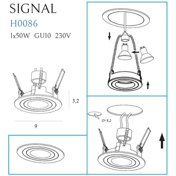 MAXLIGHT H0086 OPRAWA PODTYNKOWA SIGNAL I CZARNA MAXLIGHT H0086 OPRAWA PODTYNKOWA SIGNAL I CZARNA