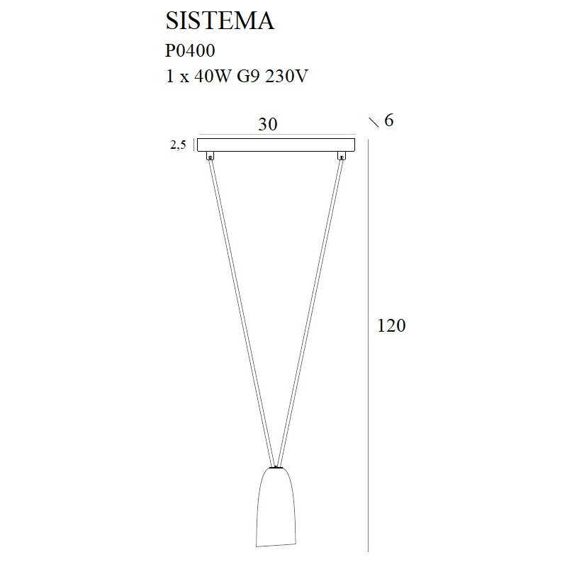 MAXLIGHT P0400 LAMPA WISZĄCA SISTEMA I