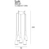 MAXLIGHT P0147  LAMPA WISZĄCA SOFT 5 BIAŁA