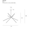 MAXLIGHT P0412 LAMPA WISZĄCA SPIDER BLACK