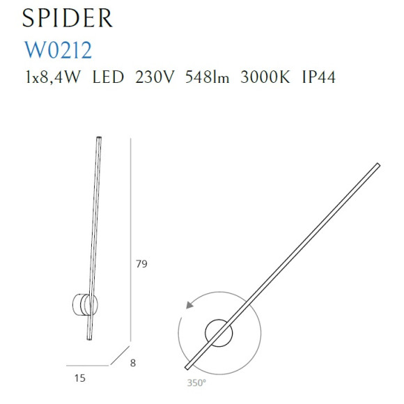 MAXLIGHT W0212 KINKIET SPIDER