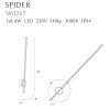 MAXLIGHT W0267 KINKIET SPIDER BLACK 
