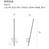 MAXLIGHT W0297 KINKIET SPIDER ZŁOTY