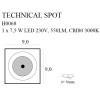 MAXLIGHT H0064 OPRAWA WPUSTOWA TECHNICAL SPOT 7,5W