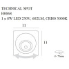 MAXLIGHT H0068 OPRAWA WPUSTOWA TECHNICAL SPOT 8W