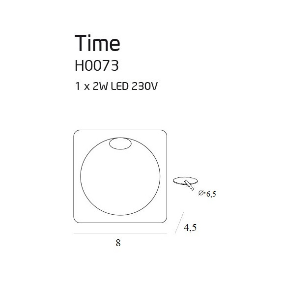 MAXLIGHT H0073 OPRAWA SCHODOWA  TIME KWADRATOWA IP54