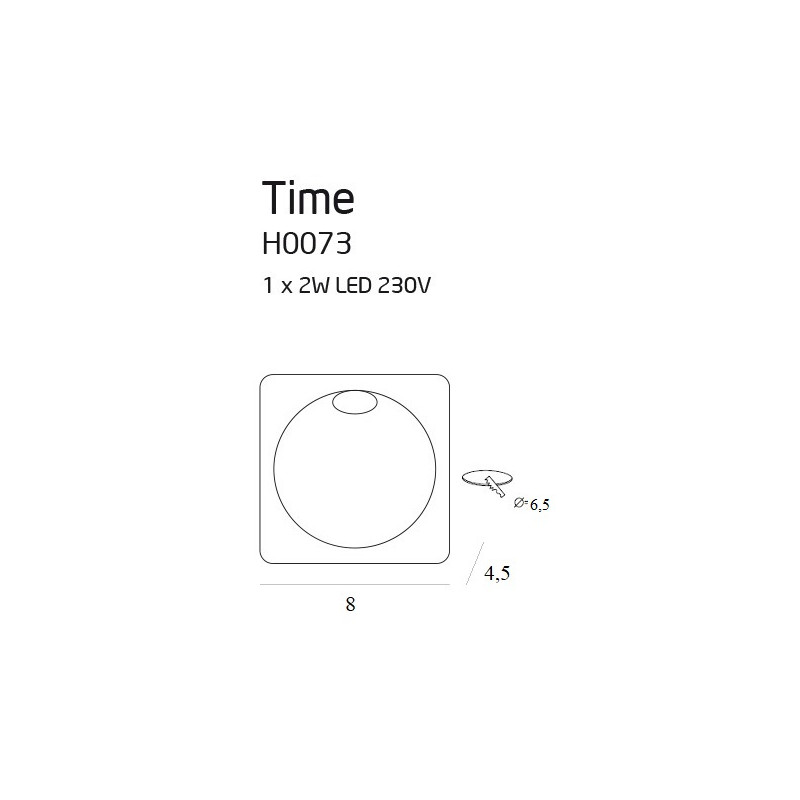MAXLIGHT H0073 OPRAWA SCHODOWA  TIME KWADRATOWA IP54
