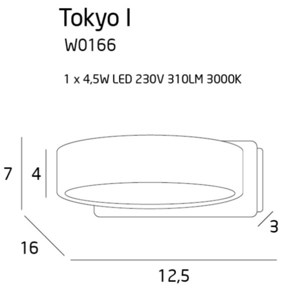 MAXLIGHT W0166 KINKIET TOKYO I BIAŁY