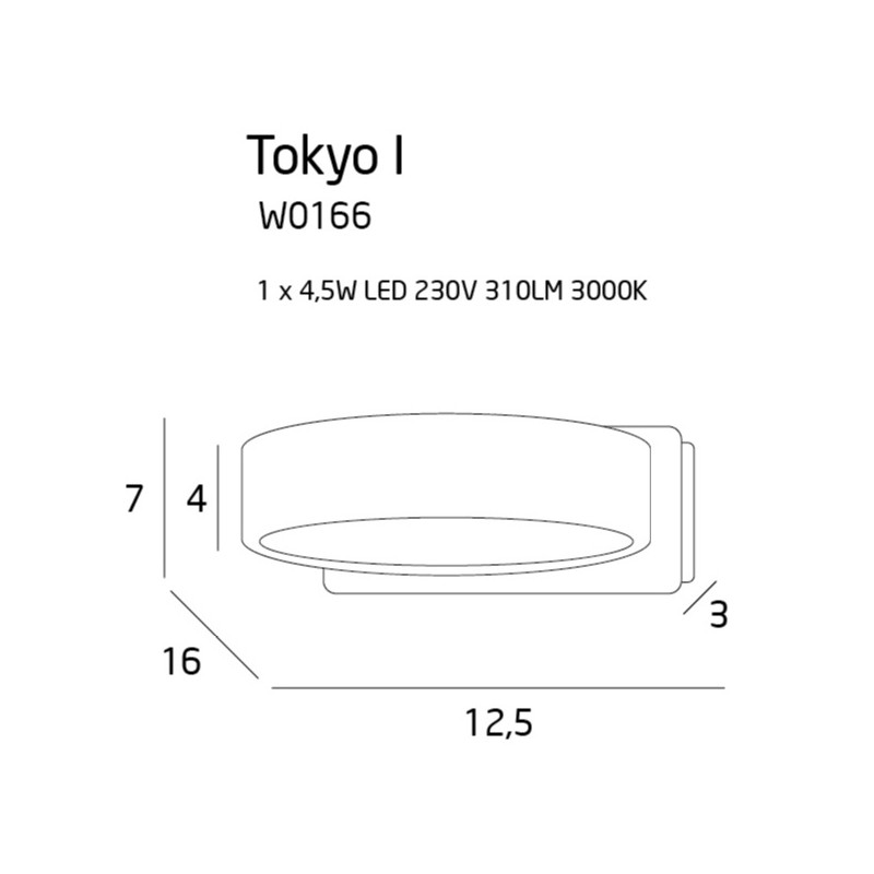 MAXLIGHT W0166 KINKIET TOKYO I BIAŁY