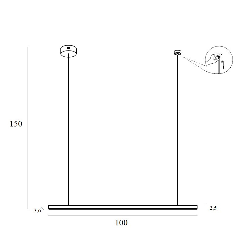 MAXLIGHT P0475D LAMPA WISZĄCA TRIO 1 ZŁOTO SZCZOTKOWANE